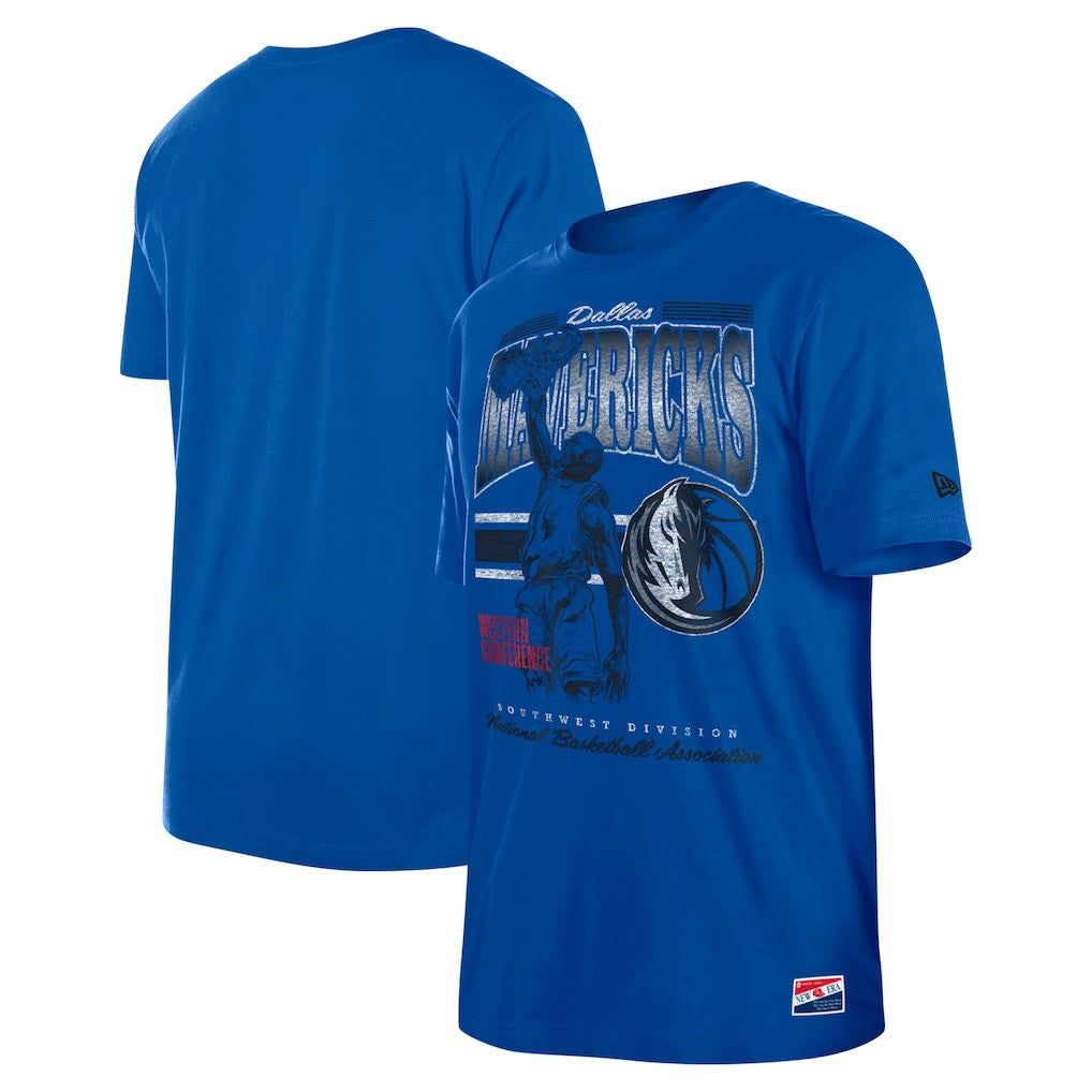 Dallas Mavericks Enzyme Wash Oversized T-Shirt Blue - New Era