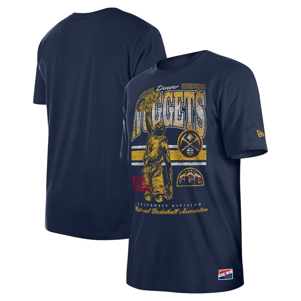 Denver Nuggets Enzyme Wash Oversized T-Shirt Navy - New Era