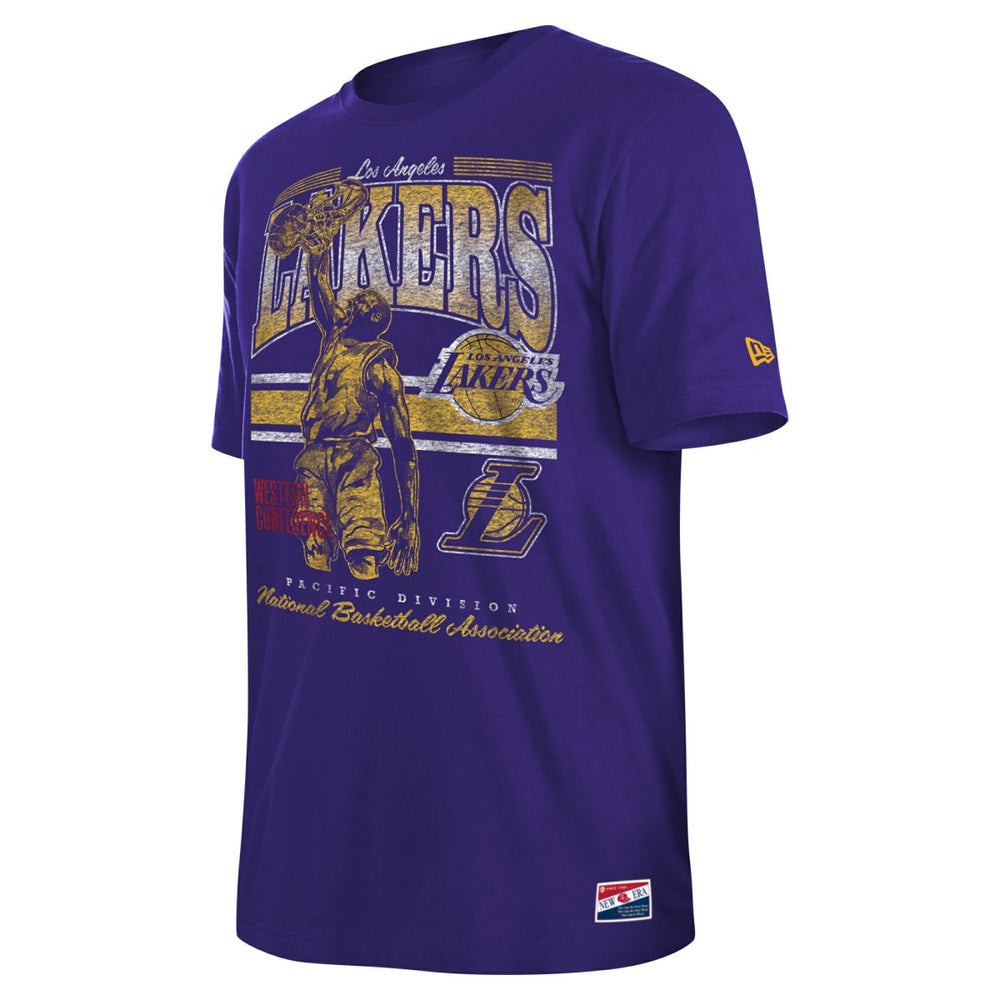 Los Angeles Lakers Enzyme Wash Oversized T-Shirt Purple - New Era outlet