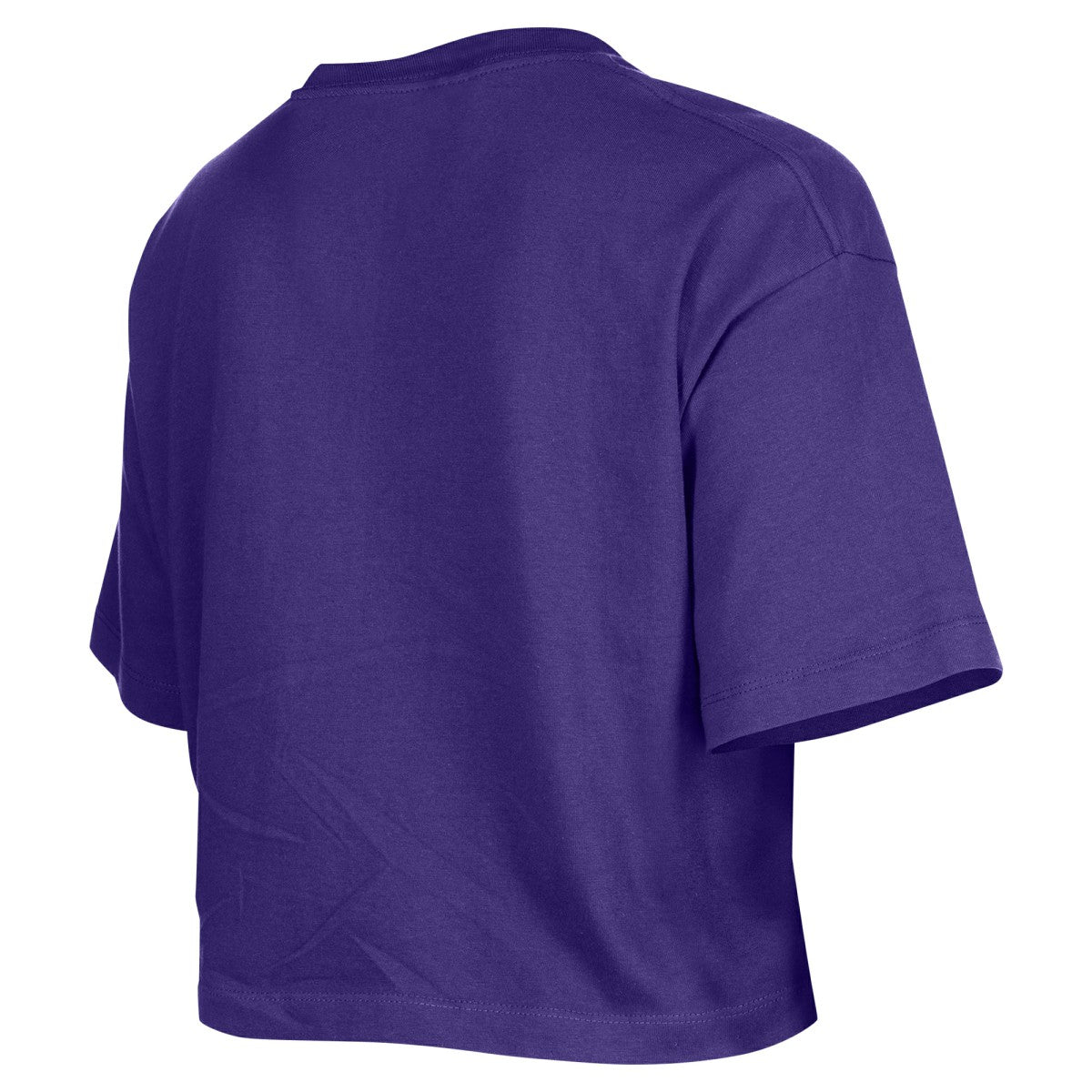 Los Angeles Lakers Women's Oversized Boxy Crop T-Shirt Purple - New Era