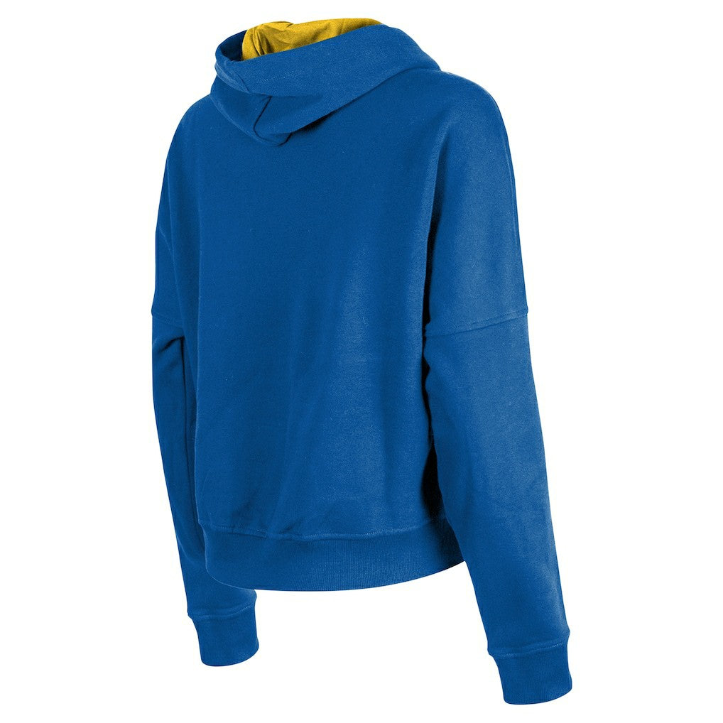 Golden State Warriors Women's Boxy Pullover Hoodie Royal - New Era