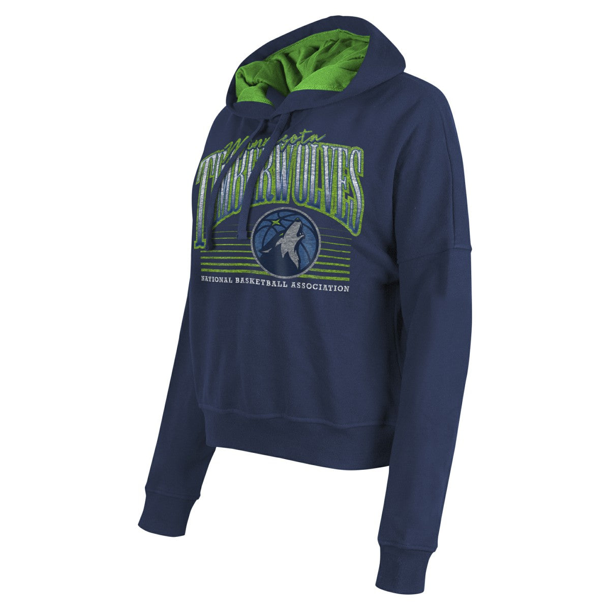 Minnesota Timberwolves Women's Boxy Pullover Hoodie Navy - New Era