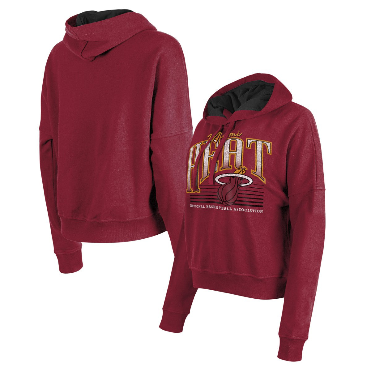 Miami Heat Women's Boxy Pullover Hoodie Red - New Era
