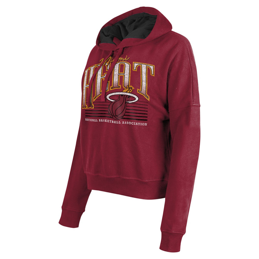 Miami Heat Women's Boxy Pullover Hoodie Red - New Era