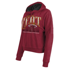 Miami Heat Women's Boxy Pullover Hoodie Red - New Era