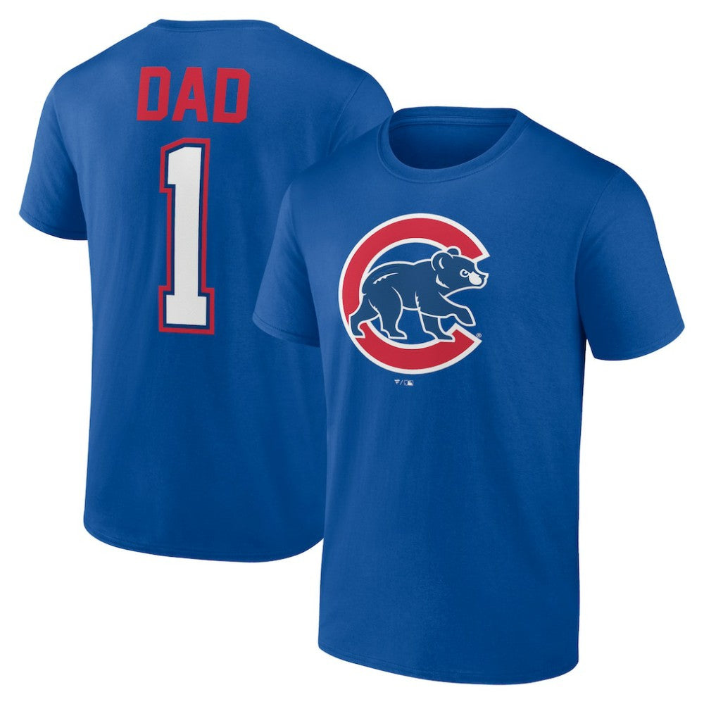 Chicago Cubs Father's Day #1 Dad T-Shirt - Royal T-shirts
