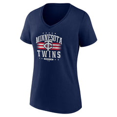 Minnesota Twins Women's Americana Team V-Neck T-Shirt - Navy T-shirts