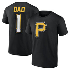 Pittsburgh Pirates Father's Day #1 Dad T-Shirt - Black T-shirts