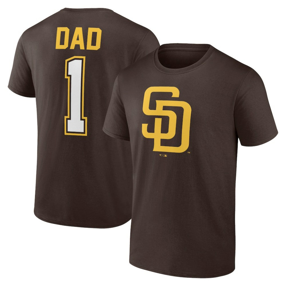 San Diego Padres Father's Day #1 Dad T-Shirt - Brown T-shirts
