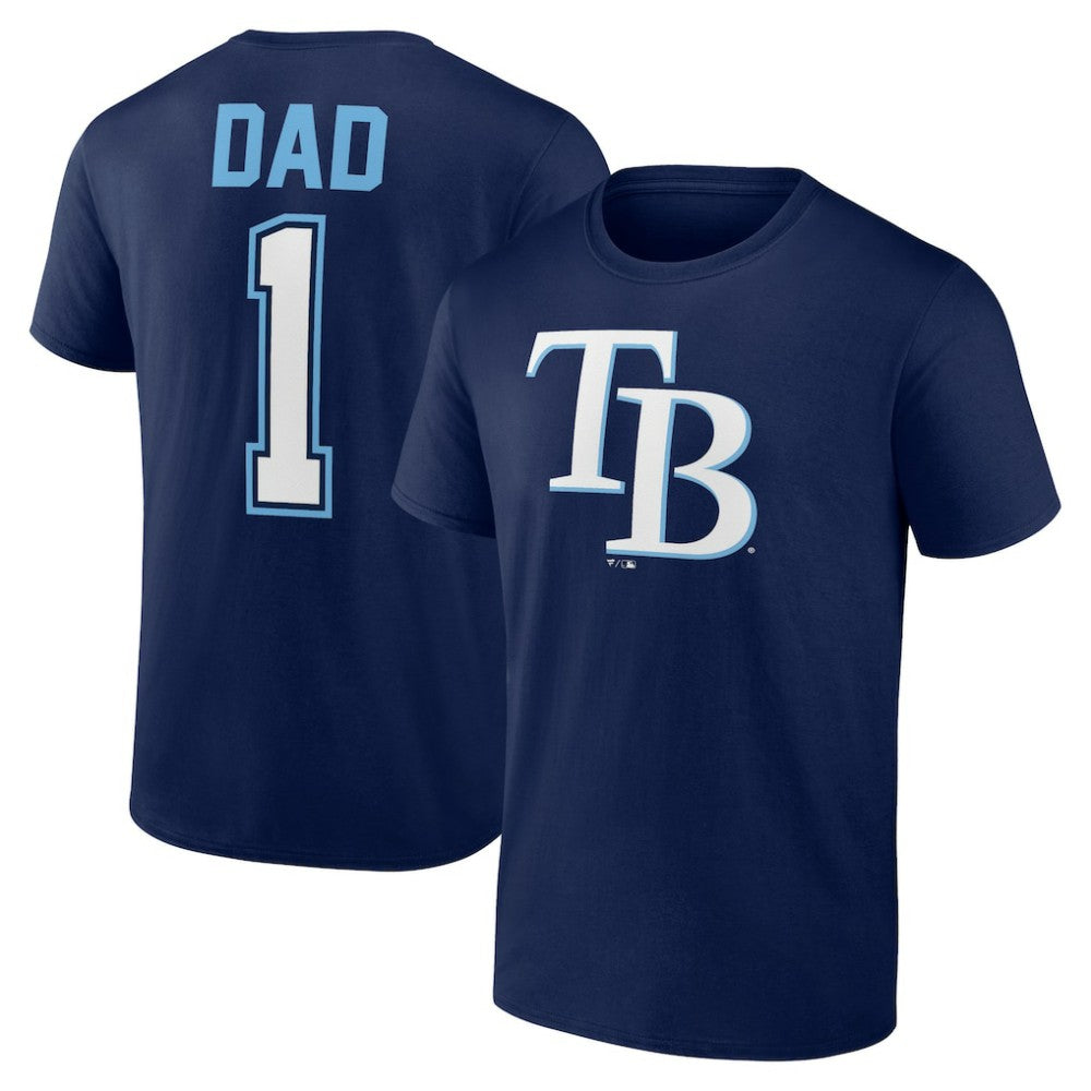 Tampa Bay Rays Father's Day #1 Dad T-Shirt - Navy T-shirts