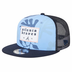 Atlanta Braves New Era Bikini Bottom Trucker 9FIFTY Snapback Hat - Navy Hats