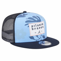 Atlanta Braves New Era Bikini Bottom Trucker 9FIFTY Snapback Hat - Navy Hats