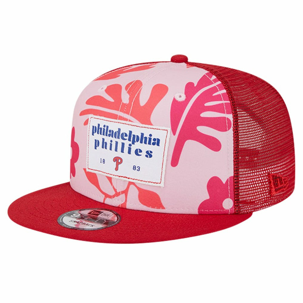 Philadelphia Phillies New Era Bikini Bottom Trucker 9FIFTY Snapback Hat - Red Hats
