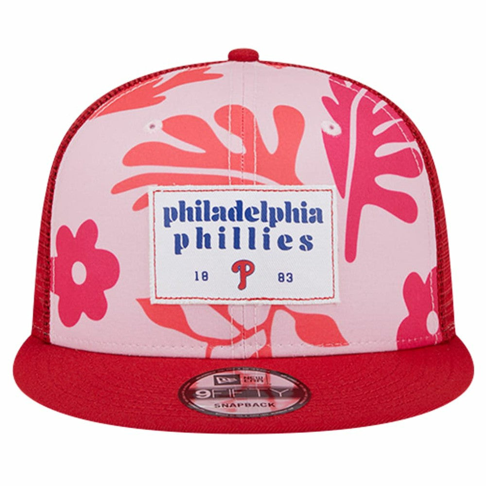 Philadelphia Phillies New Era Bikini Bottom Trucker 9FIFTY Snapback Hat - Red Hats