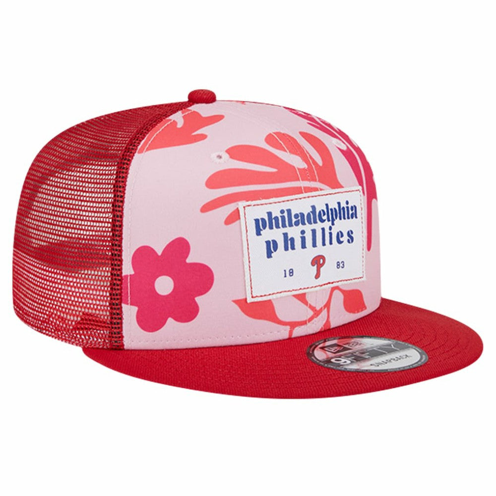 Philadelphia Phillies New Era Bikini Bottom Trucker 9FIFTY Snapback Hat - Red Hats
