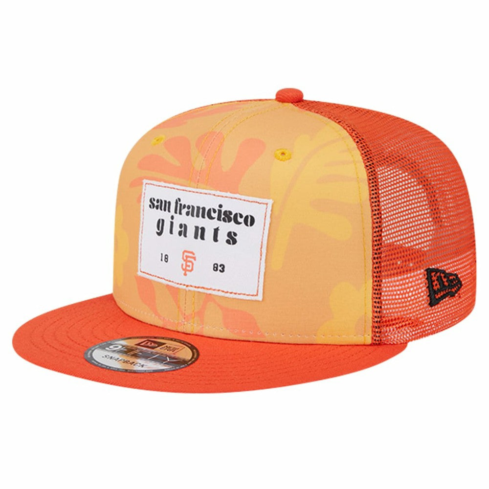 San Francisco Giants New Era Bikini Bottom Trucker 9FIFTY Snapback Hat - Orange Hats