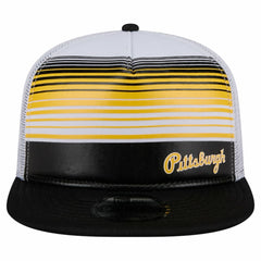 Pittsburgh Pirates New Era Team Horizon 9FIFTY A-Frame Trucker Snapback Hat - Black Hats