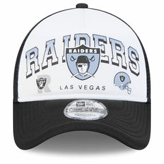 Las Vegas Raiders New Era Retro Wordmark A-Frame 9FORTY Adjustable Hat - White/Black Hats