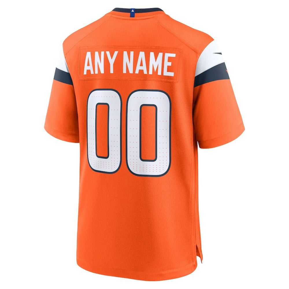Denver Broncos Mile High Collection Custom Game Jersey - Orange Jerseys