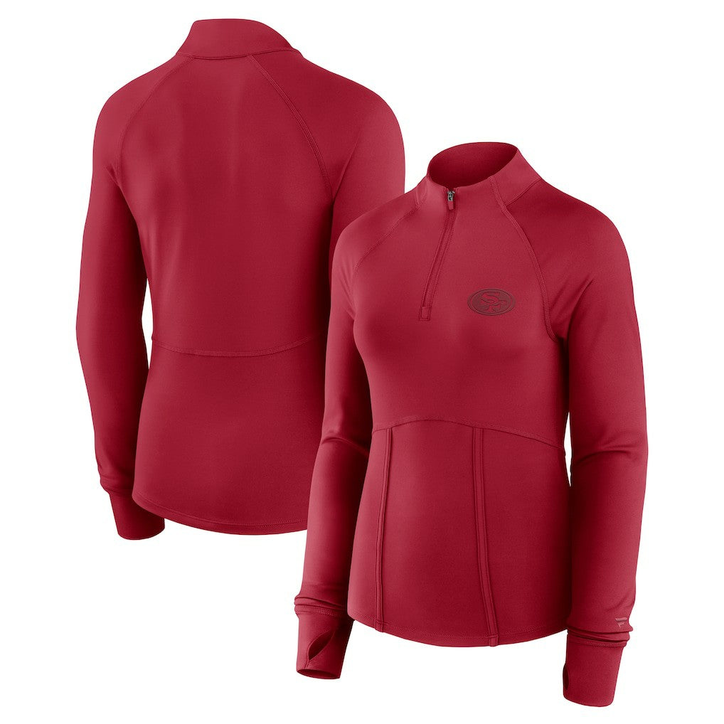 San Francisco 49ers Women's Elements Quarter-Zip Jacket - Scarlet Jackets