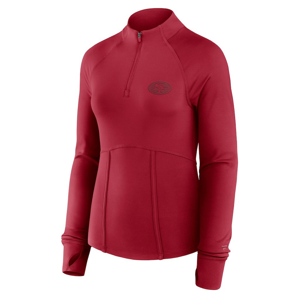 San Francisco 49ers Women's Elements Quarter-Zip Jacket - Scarlet Jackets