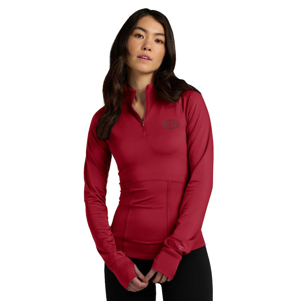 San Francisco 49ers Women's Elements Quarter-Zip Jacket - Scarlet Jackets