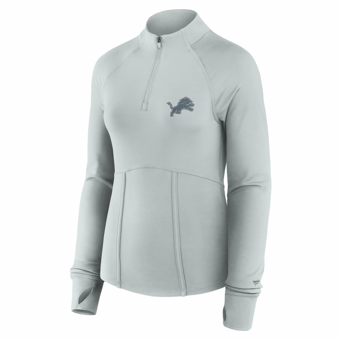 Detroit Lions Women's Elements Raglan Quarter-Zip Jacket - Gray Jackets