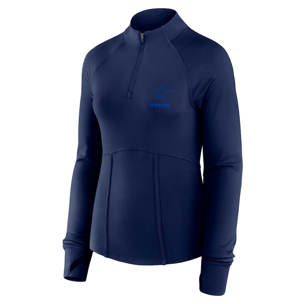 Dallas Cowboys Women's Elements Quarter-Zip Jacket - Navy Jackets