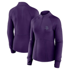 Minnesota Vikings Women's Elements Raglan Quarter-Zip Jacket - Purple Jackets