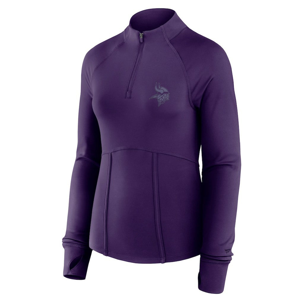 Minnesota Vikings Women's Elements Raglan Quarter-Zip Jacket - Purple Jackets