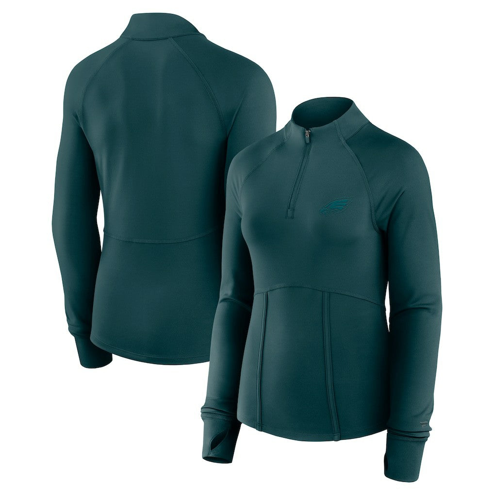 Philadelphia Eagles Women's Elements Quarter-Zip Jacket - Midnight Green Jackets