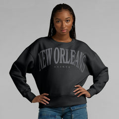 New Orleans Saints Women's Elements Pullover Sweatshirt - Black Pullover