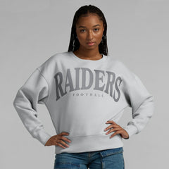 Las Vegas Raiders Women's Elements Pullover Sweatshirt - Gray Pullover