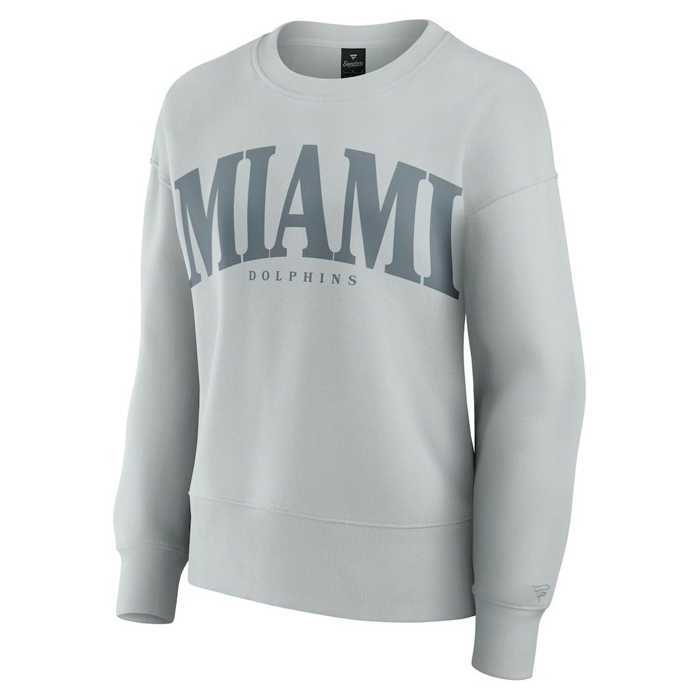 Miami Dolphins Women's Elements Pullover Sweatshirt - Gray Pullover