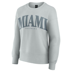 Miami Dolphins Women's Elements Pullover Sweatshirt - Gray Pullover