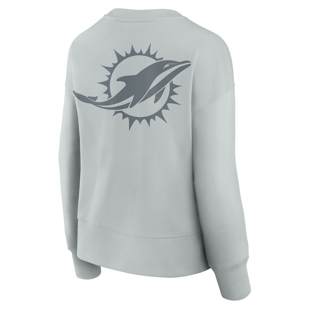 Miami Dolphins Women's Elements Pullover Sweatshirt - Gray Pullover