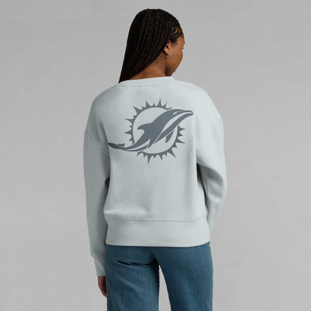 Miami Dolphins Women's Elements Pullover Sweatshirt - Gray Pullover
