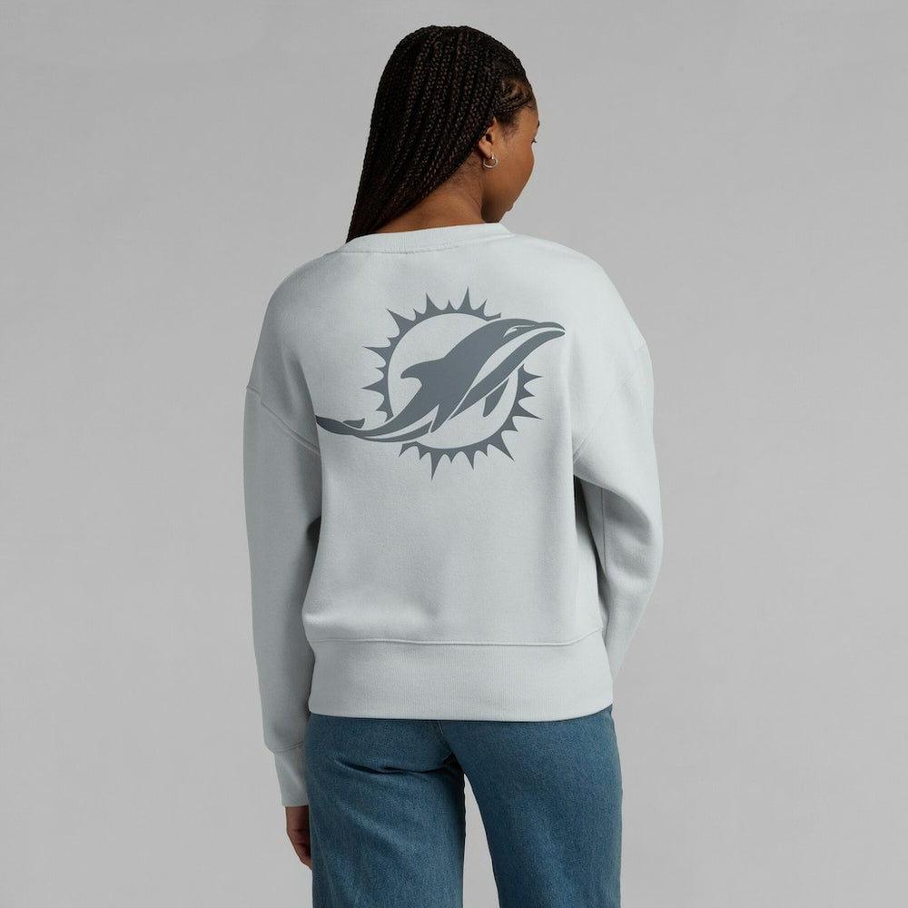 Miami Dolphins Women's Elements Pullover Sweatshirt - Gray Pullover