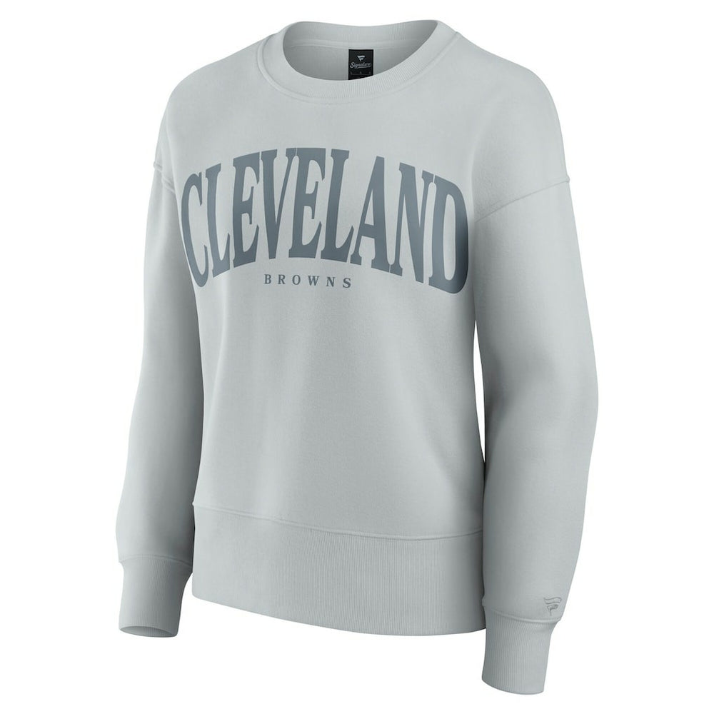 Cleveland Browns Women's Elements Pullover Sweatshirt - Gray Pullover