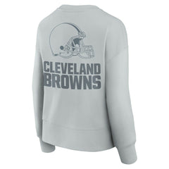 Cleveland Browns Women's Elements Pullover Sweatshirt - Gray Pullover