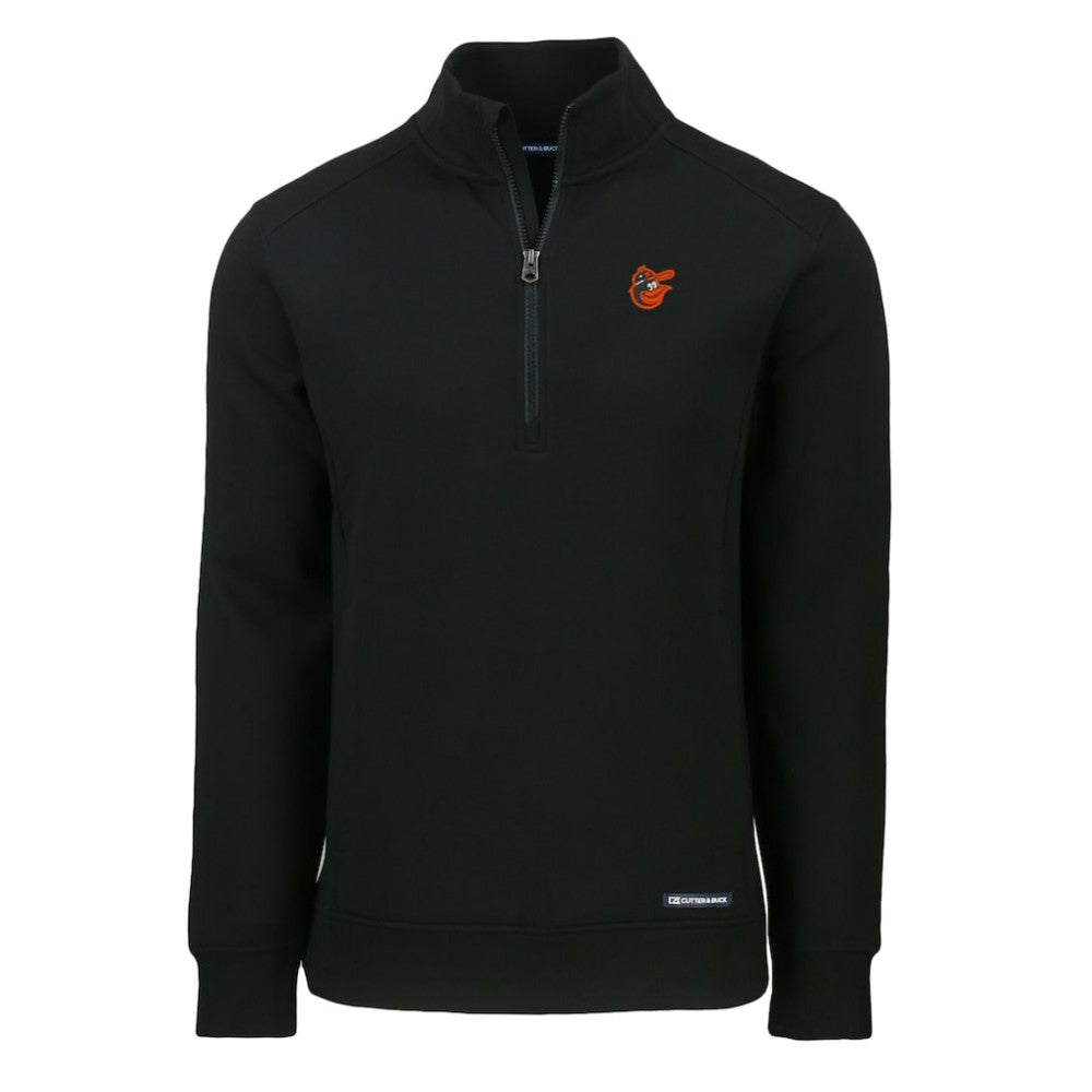 Baltimore Orioles Cutter & Buck Cooperstown Collection Roam Eco Recycled Quarter-Zip Pullover - Black Pullover