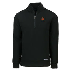 Baltimore Orioles Cutter & Buck Cooperstown Collection Roam Eco Recycled Quarter-Zip Pullover - Black Pullover