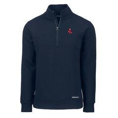 Boston Red Sox Cutter & Buck Cooperstown Collection Roam Eco Recycled Quarter-Zip Pullover - Navy Pullover