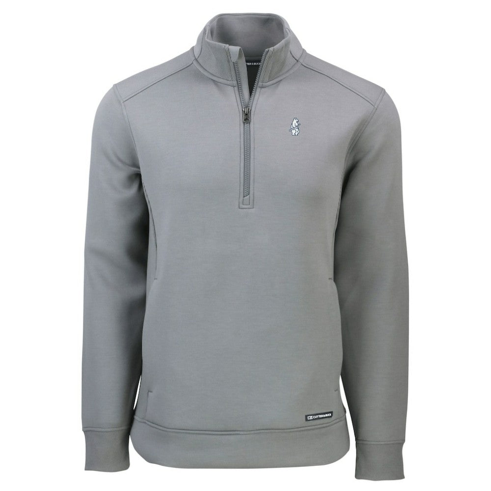 Chicago Cubs Cutter & Buck Cooperstown Collection Roam Eco Recycled Quarter-Zip Pullover - Gray Pullover