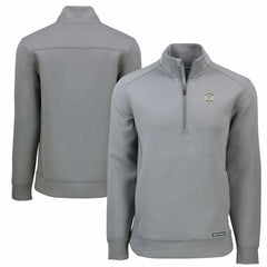 Milwaukee Brewers Cutter & Buck Cooperstown Collection Roam Eco Recycled Quarter-Zip Pullover - Gray Pullover