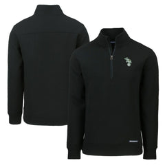 Athletics Cutter & Buck Cooperstown Collection Roam Eco Recycled Quarter-Zip Pullover - Black Pullover