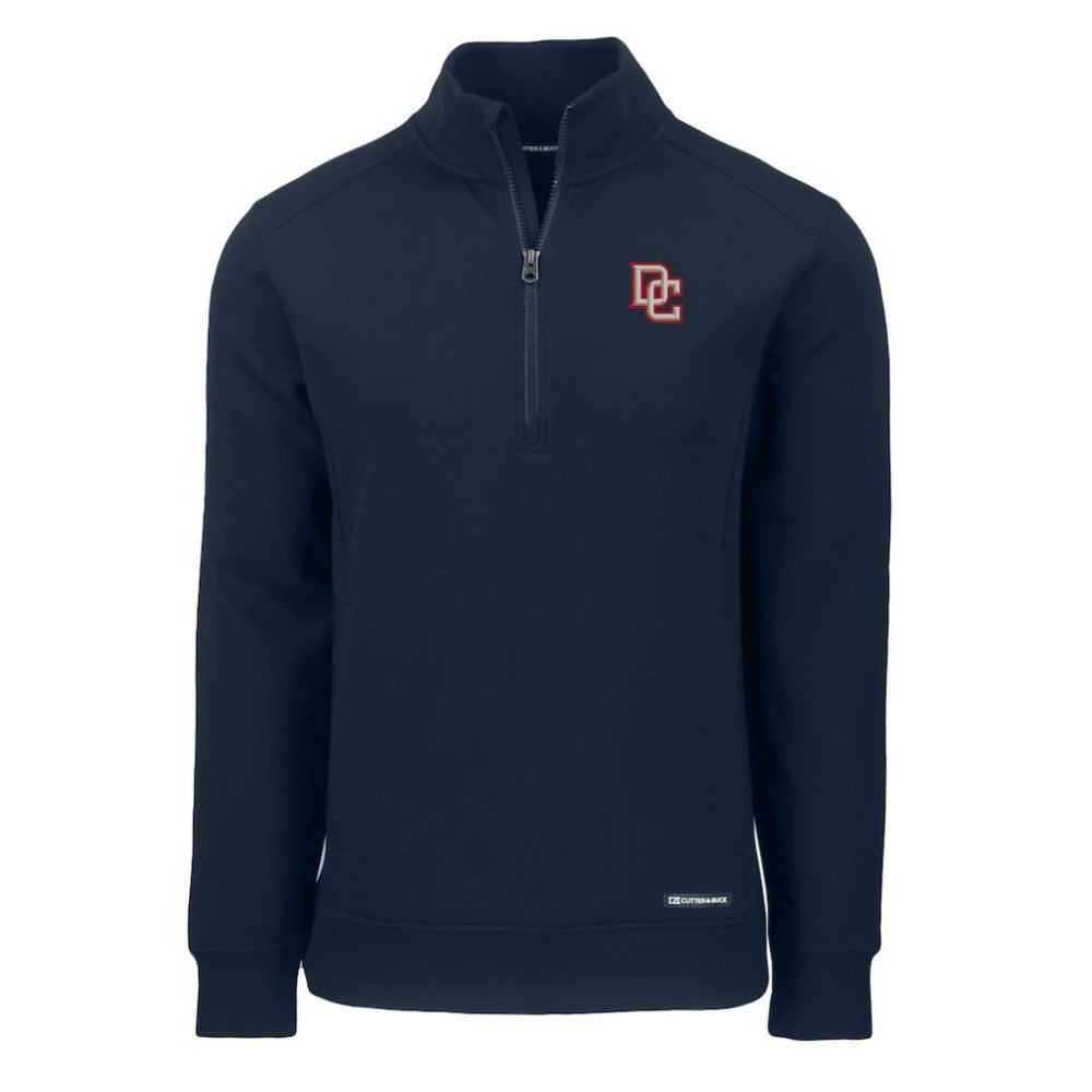 Washington Nationals Cutter & Buck Cooperstown Collection Roam Eco Recycled Quarter-Zip Pullover - Navy Pullover