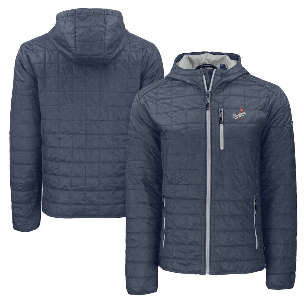 Los Angeles Dodgers Cutter & Buck Cooperstown Collection Rainier Primaloft Eco Full-Zip Hooded Jacket - Anthracite Jackets
