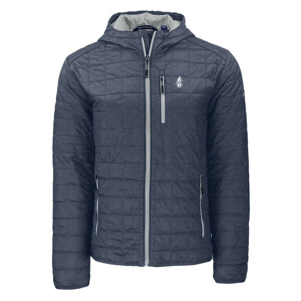 Chicago Cubs Cutter & Buck Cooperstown Collection Rainier Primaloft Eco Full-Zip Hooded Jacket - Anthracite Jackets