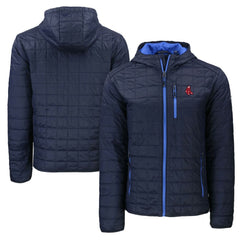 Boston Red Sox Cutter & Buck Cooperstown Collection Rainier Primaloft Eco Full-Zip Hooded Jacket - Navy Jackets